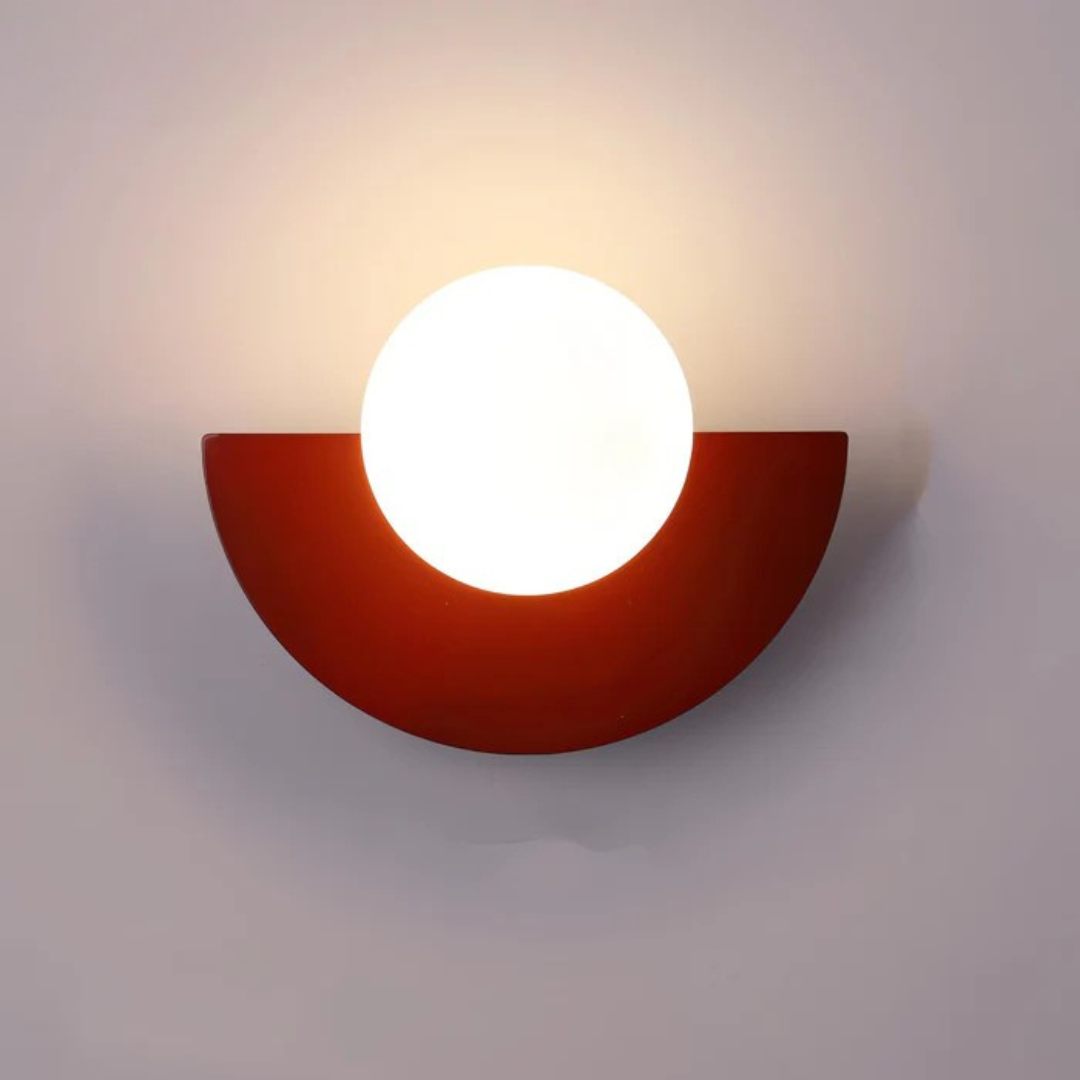 Doniar – Applique da parete a globo in vetro moderno minimalista con LED, 1 luce
