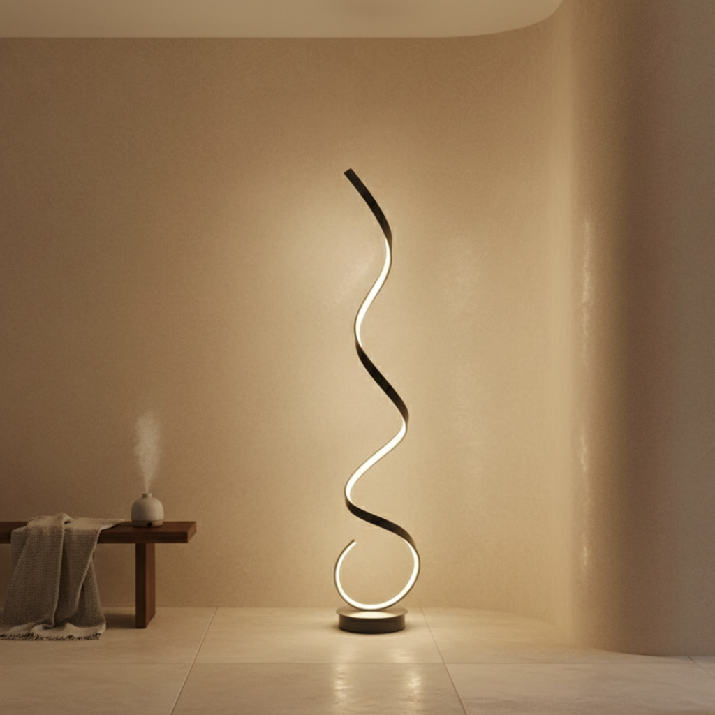 Spiravax - Modern, fényerőszabályozható LED csigalámpa nappaliba