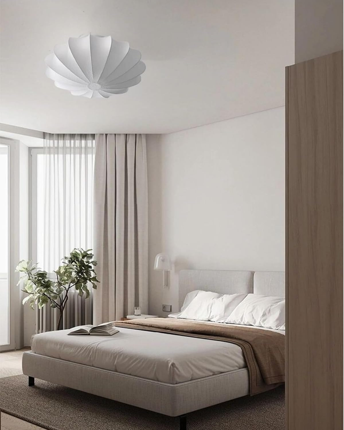 Drosven – Lampada da soffitto nera industriale L’Opale