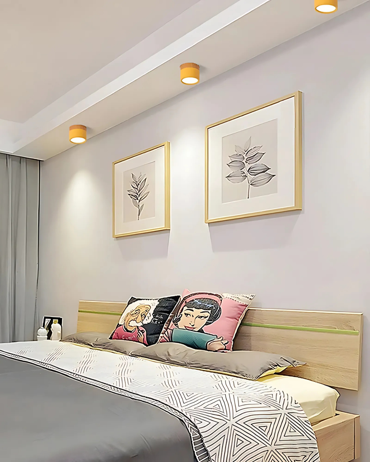 Revionne – Clairon modern, fényerőszabályozható LED mennyezeti lámpa geometriai mintával