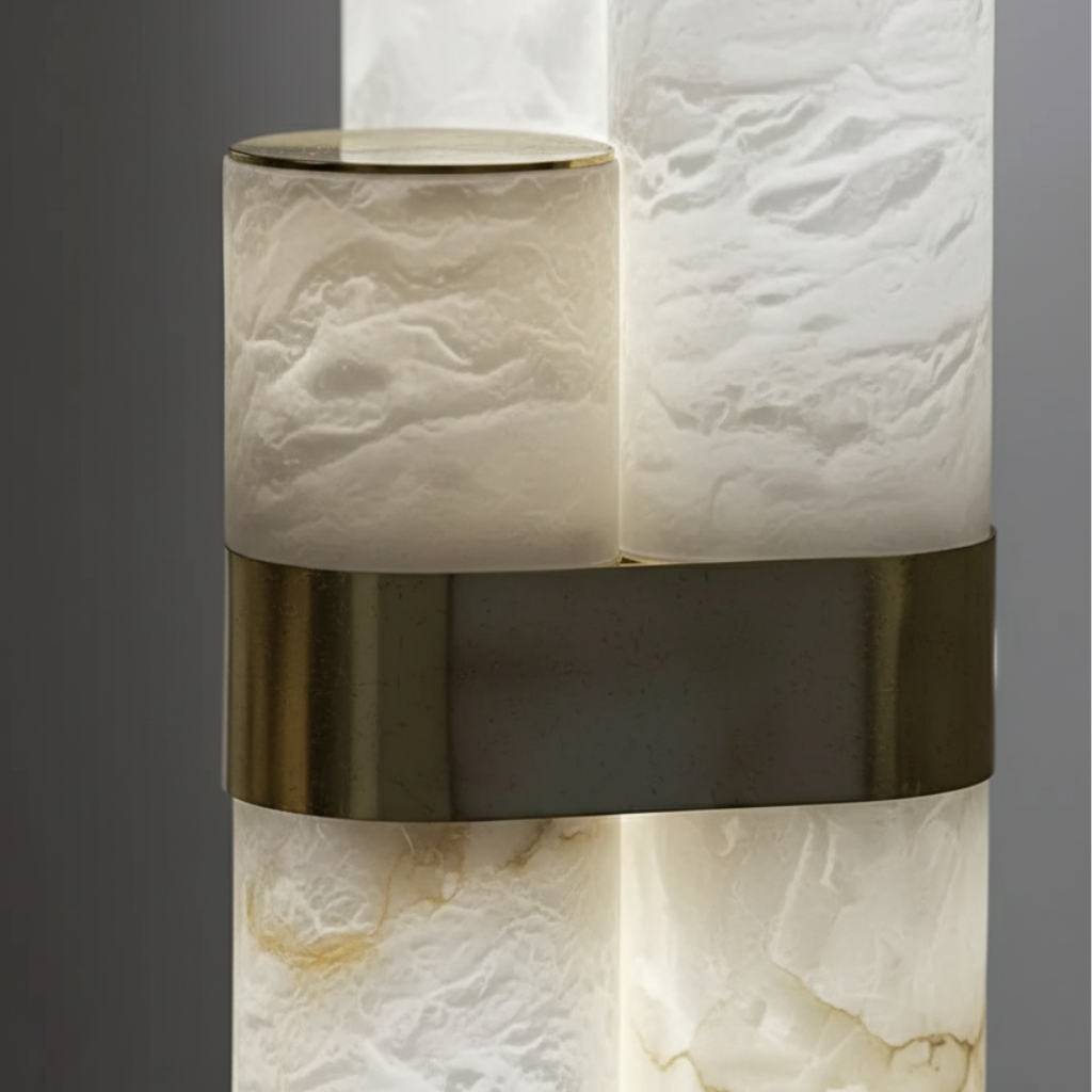 Zenthari - Elegáns, modern réz állólámpa nappaliba