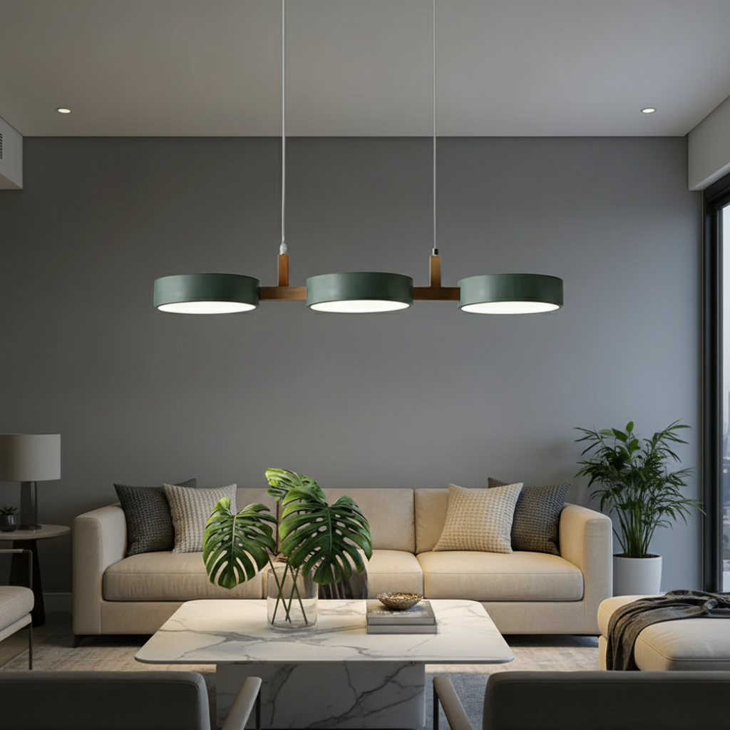 Trestra – lineární závěsné svítidlo skandinávského designu pro jídelnu a kuchyň