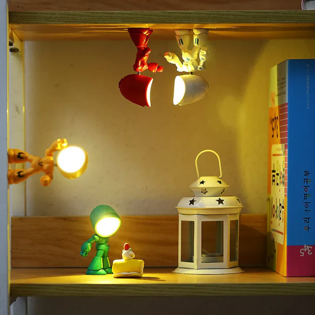 Novaryn – Lampada da Tavolo LED Ispirata a un Robot Moderno, 1 Luce