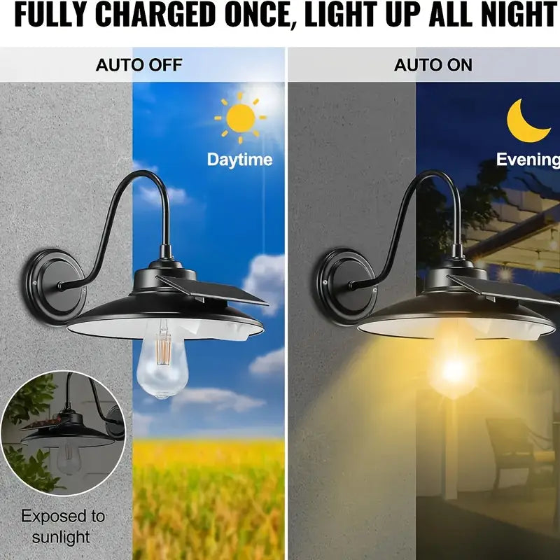 Dravik - Applique murale solaire extérieure rétro étanche IP65