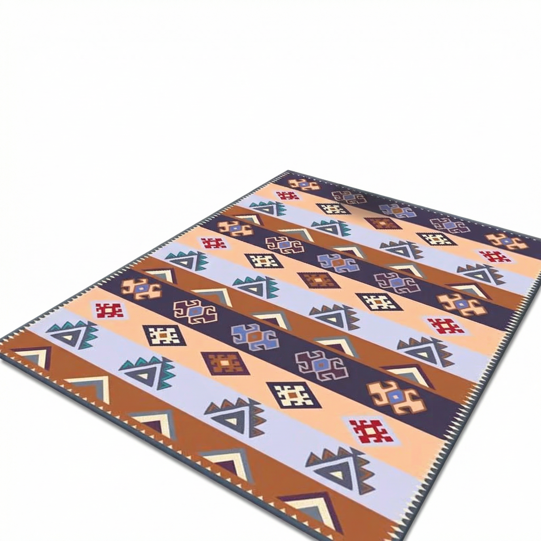 Veloria - Alfombra de Área Retro Bohemia Antideslizante