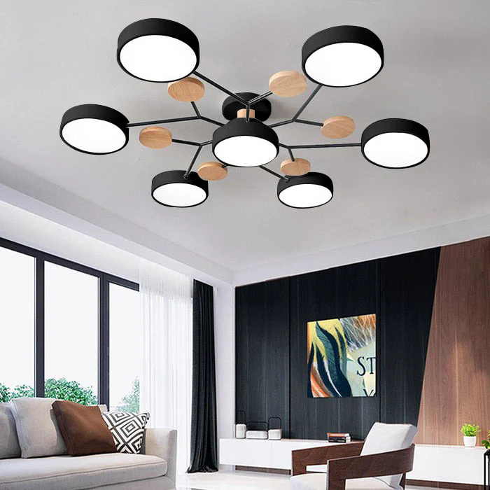 Rovan – Lampada da Soffitto LED Rotonda in Ferro Contemporanea