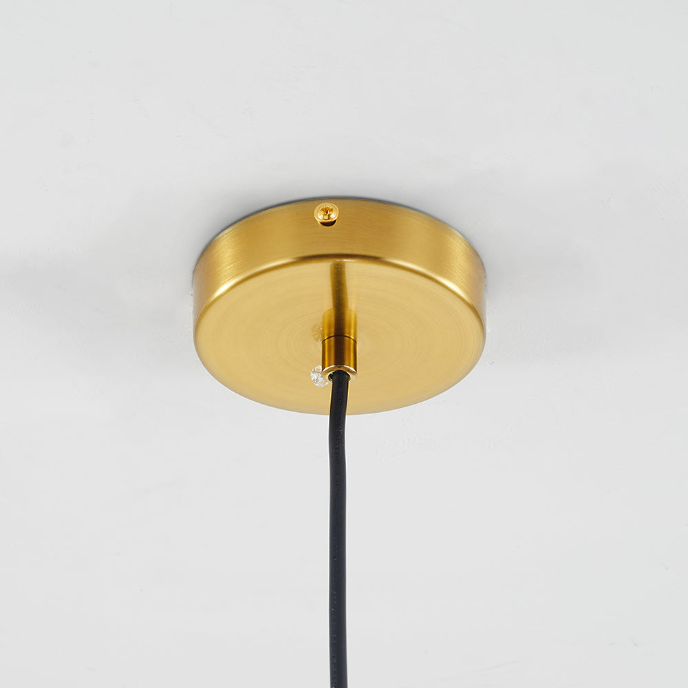 Hailenor - Glass Pendant Light Clear Amber LED