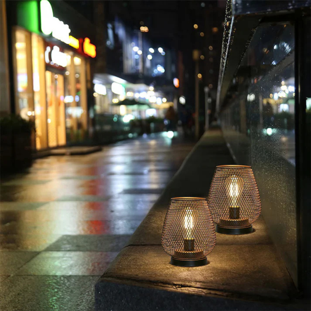 Avenora – Lampe de Table en Métal à Maille Rechargeable Sans Fil LED Blanc Chaud