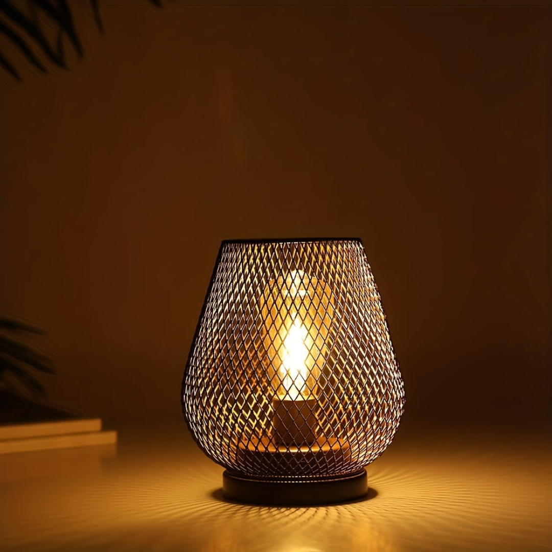 Avenora – Lampe de Table en Métal à Maille Rechargeable Sans Fil LED Blanc Chaud