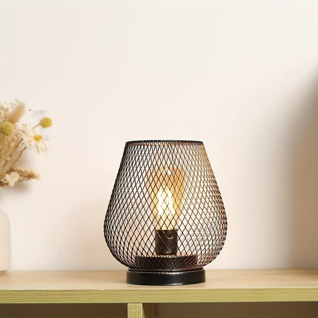 Avenora – Lampe de Table en Métal à Maille Rechargeable Sans Fil LED Blanc Chaud