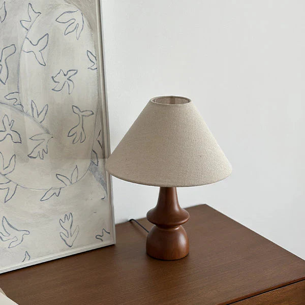 Avenleigh - Lampada da Tavolo in Legno Massiccio d'Epoca