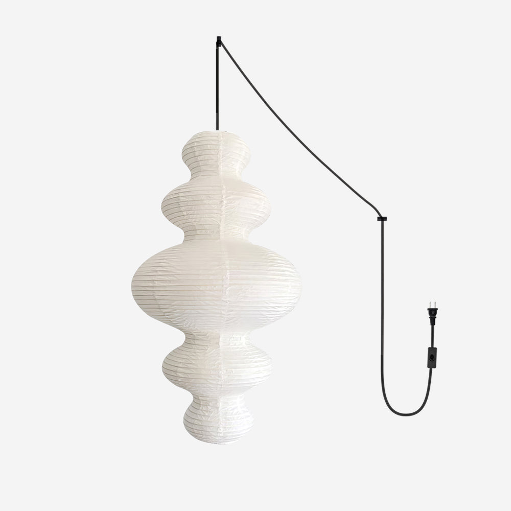 Akaria - Suspension artisanale en papier de riz pour l'éclairage de cuisine