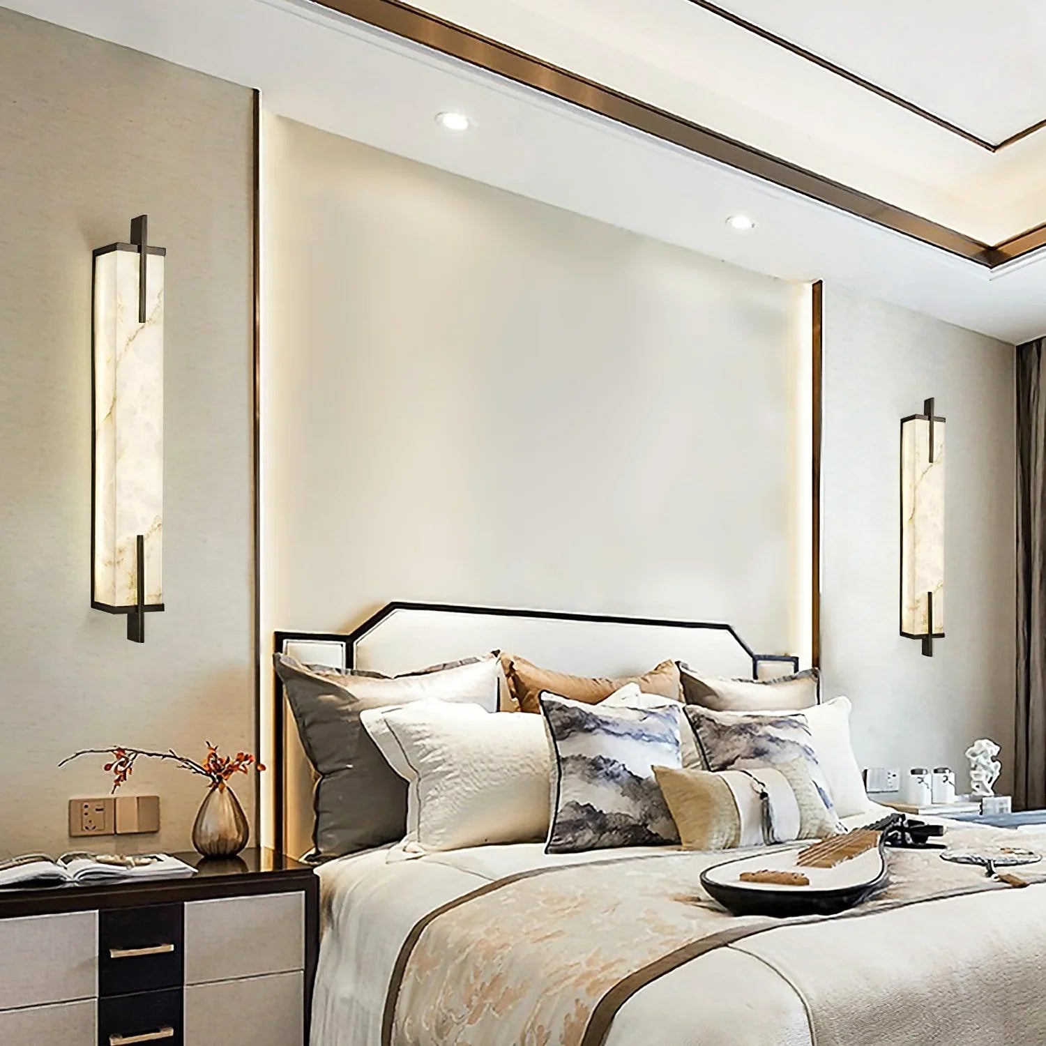 Callione – Aplique de Pared Minimalista Rectangular de Alabastro