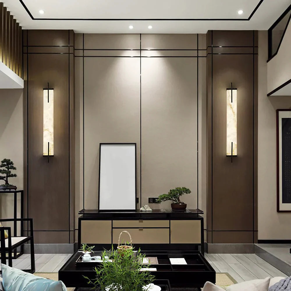 Callione – Aplique de Pared Minimalista Rectangular de Alabastro