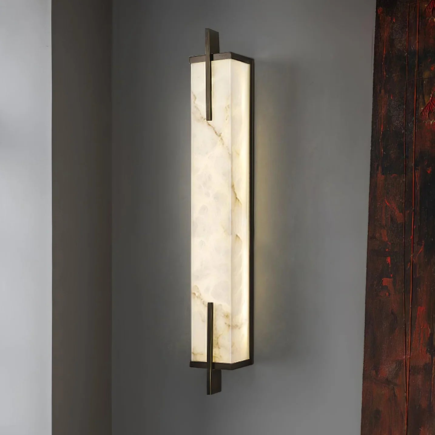 Callione – Aplique de Pared Minimalista Rectangular de Alabastro