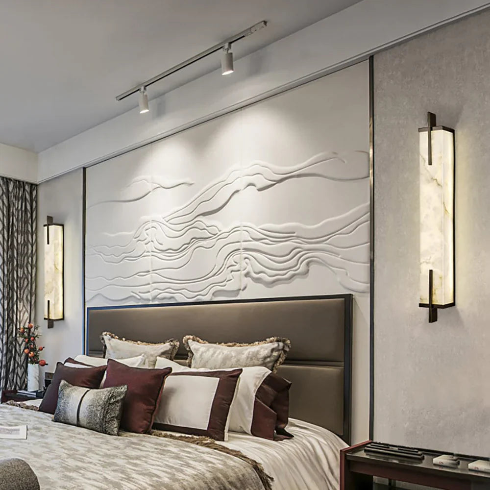 Callione – Aplique de Pared Minimalista Rectangular de Alabastro