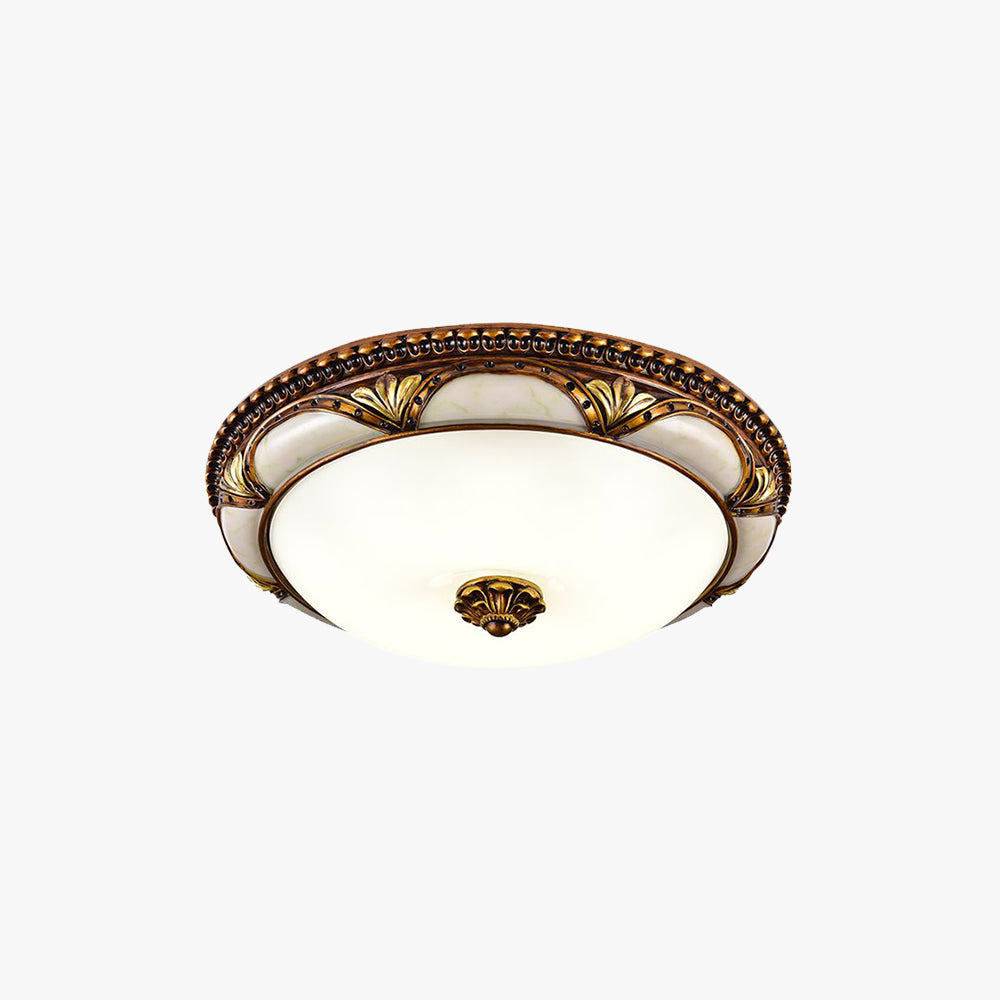Alvaris – Lámpara de techo LED vintage con diseño floral en latón