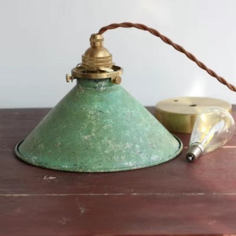 Valessio - Vintage LED závesné svietidlo s modrým kovovým tienidlom, objímka E14