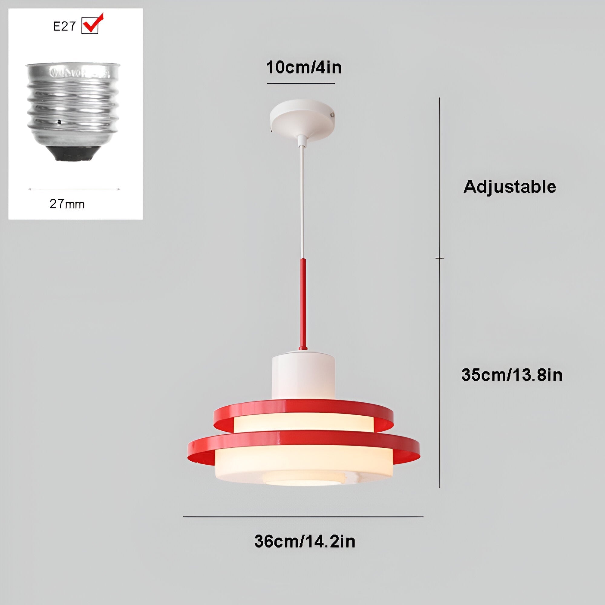 Drexil – Lampada a sospensione in metallo stile Bauhaus retrò americano