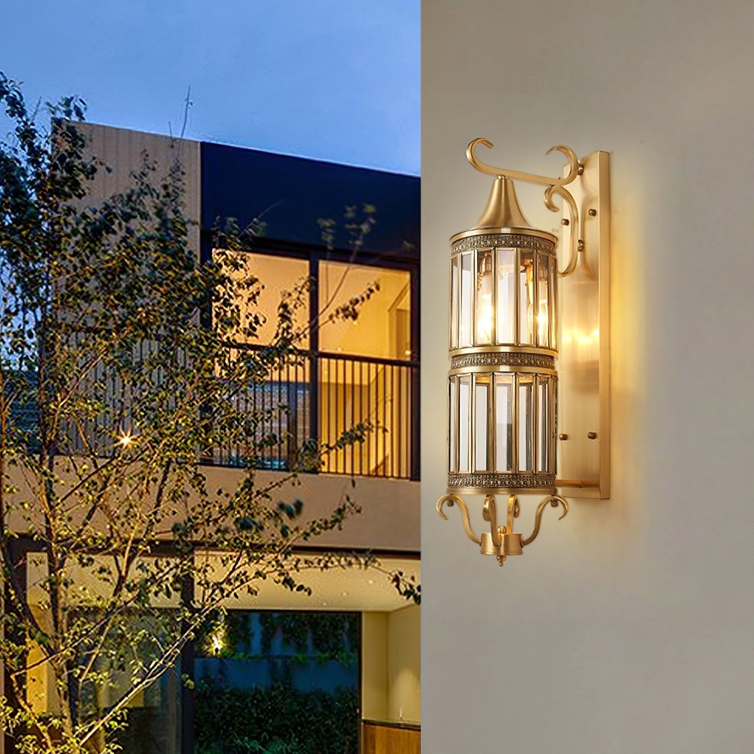 Farde - Retro  Brass IP65 Waterproof Outdoor Wall Light