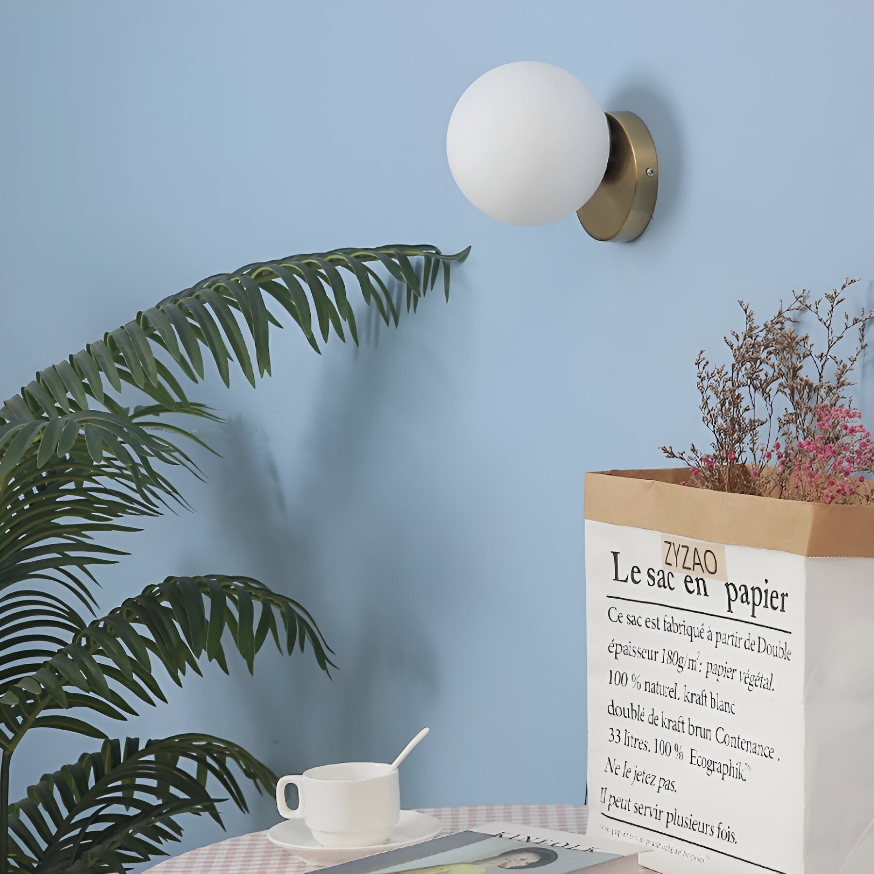 Ariavine – Nordic Glass Shade Wall Light