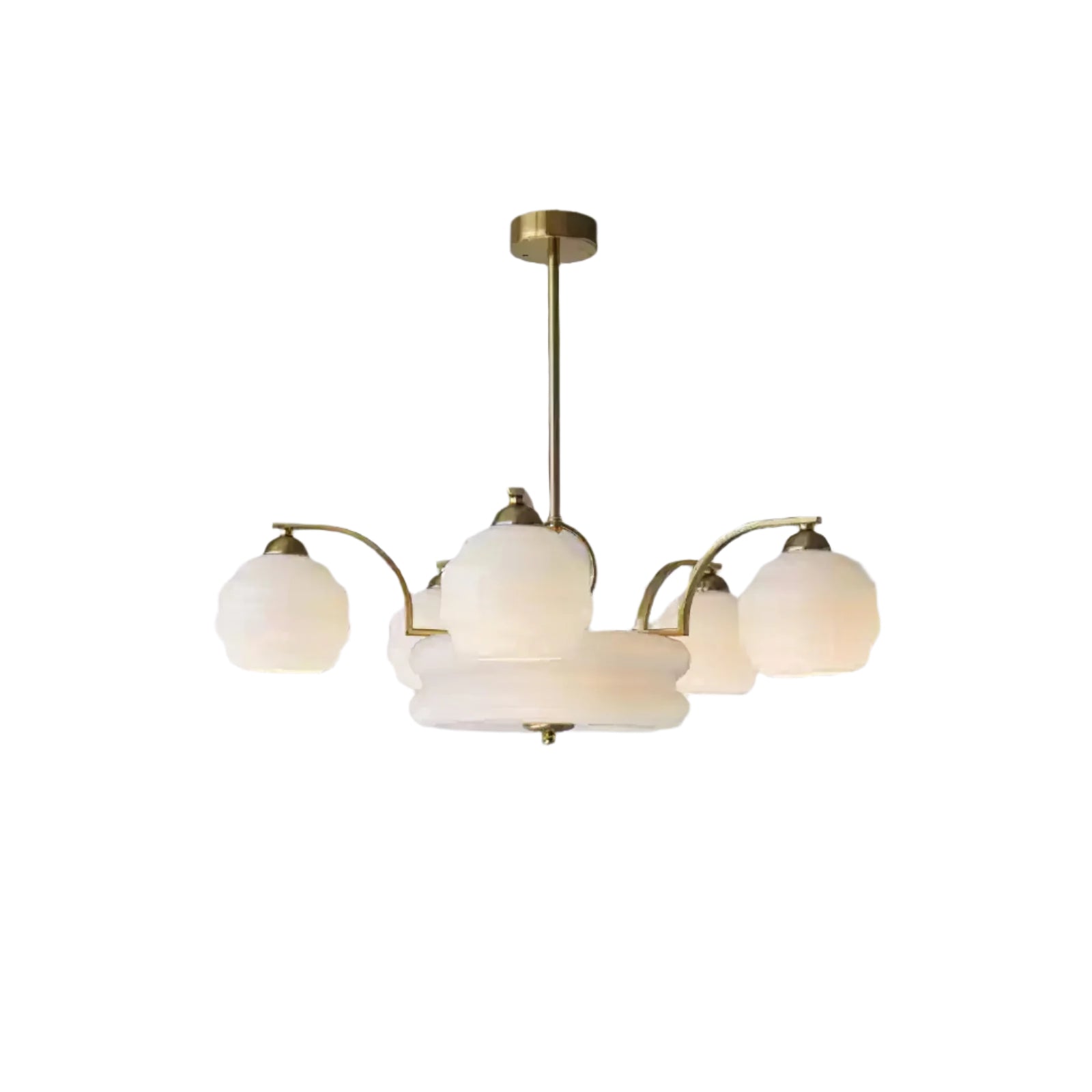 Elarion - Velkolepý umělecký skleněný kovový lustr