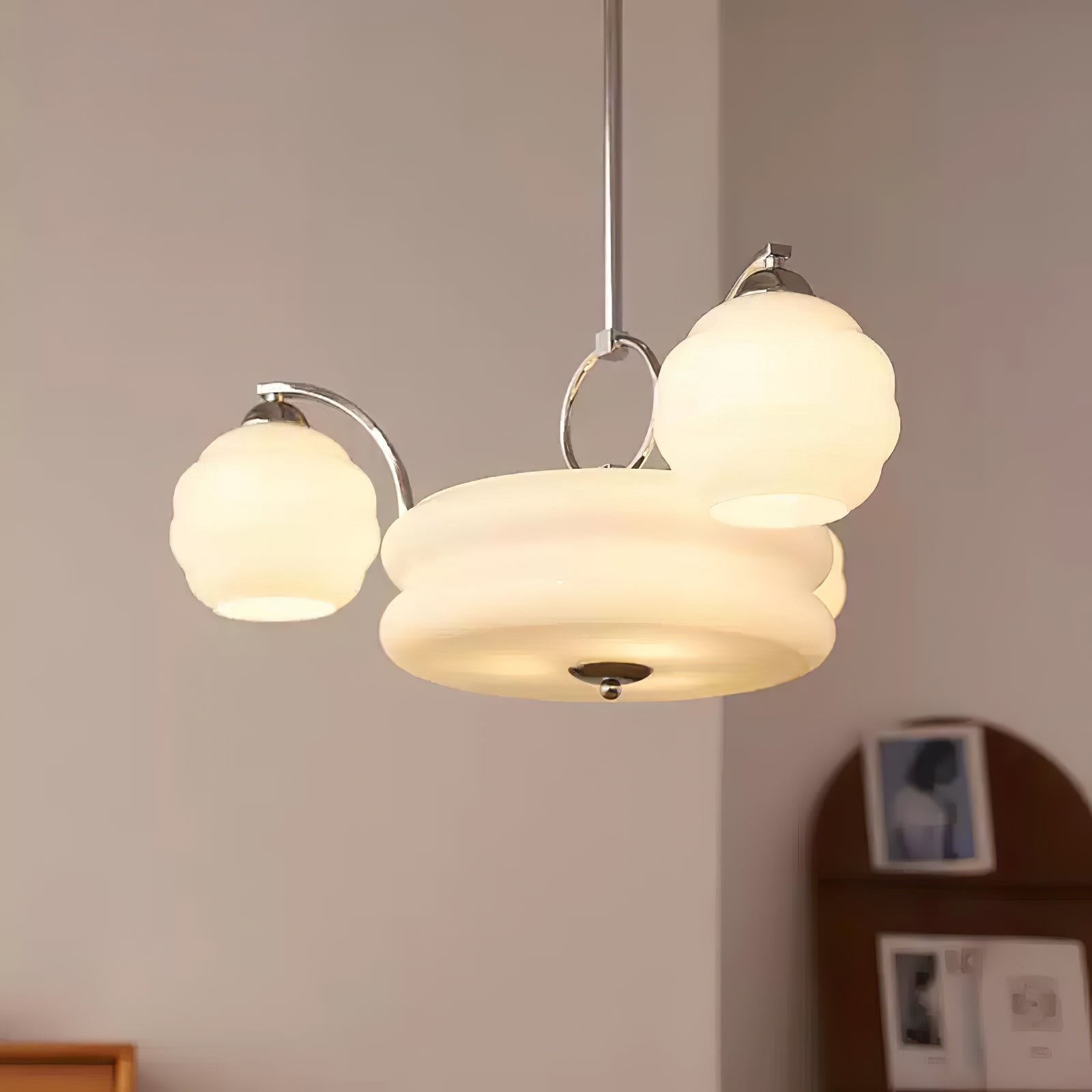 Elarion - Velkolepý umělecký skleněný kovový lustr