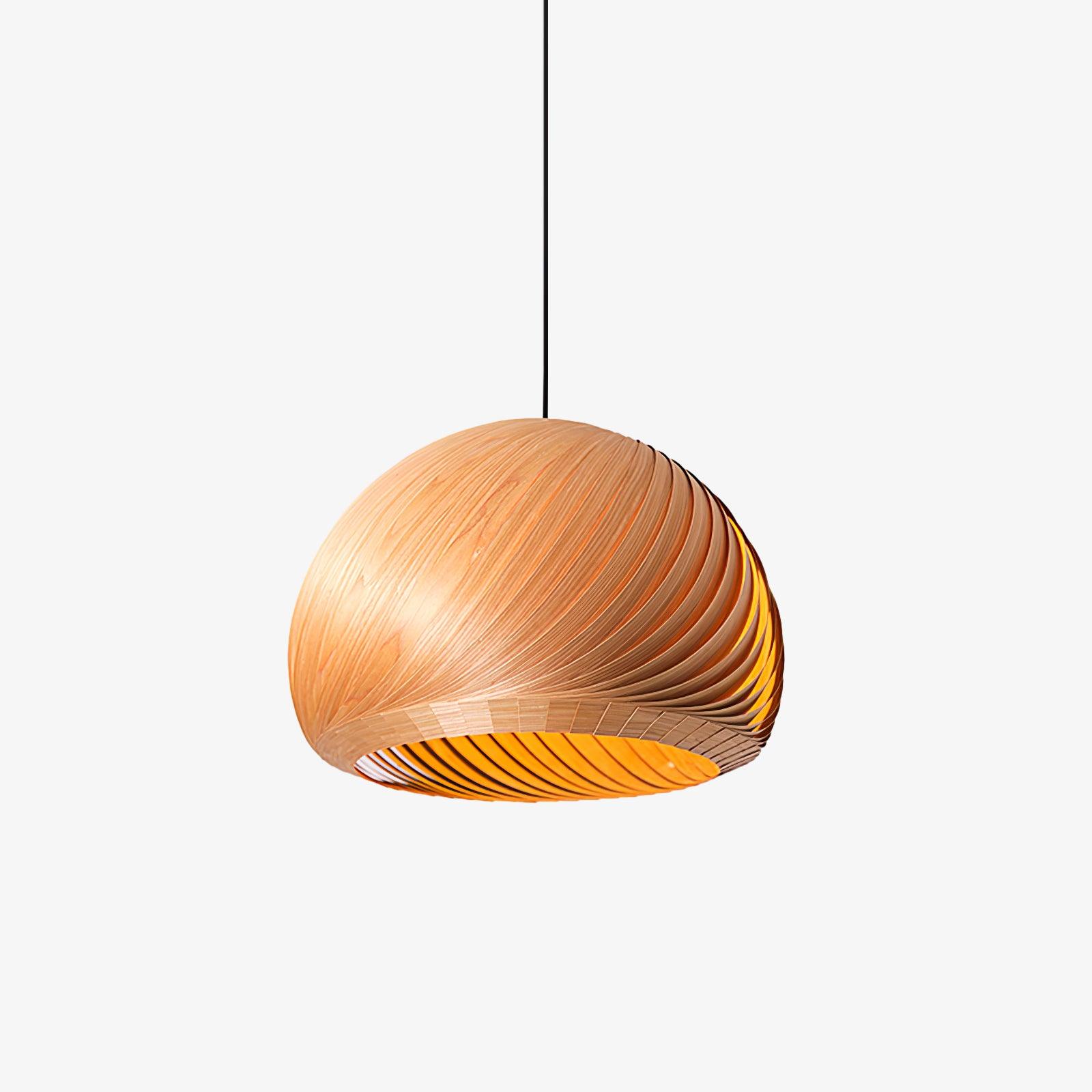 Spirava - Lámpara colgante espiral de madera vintage