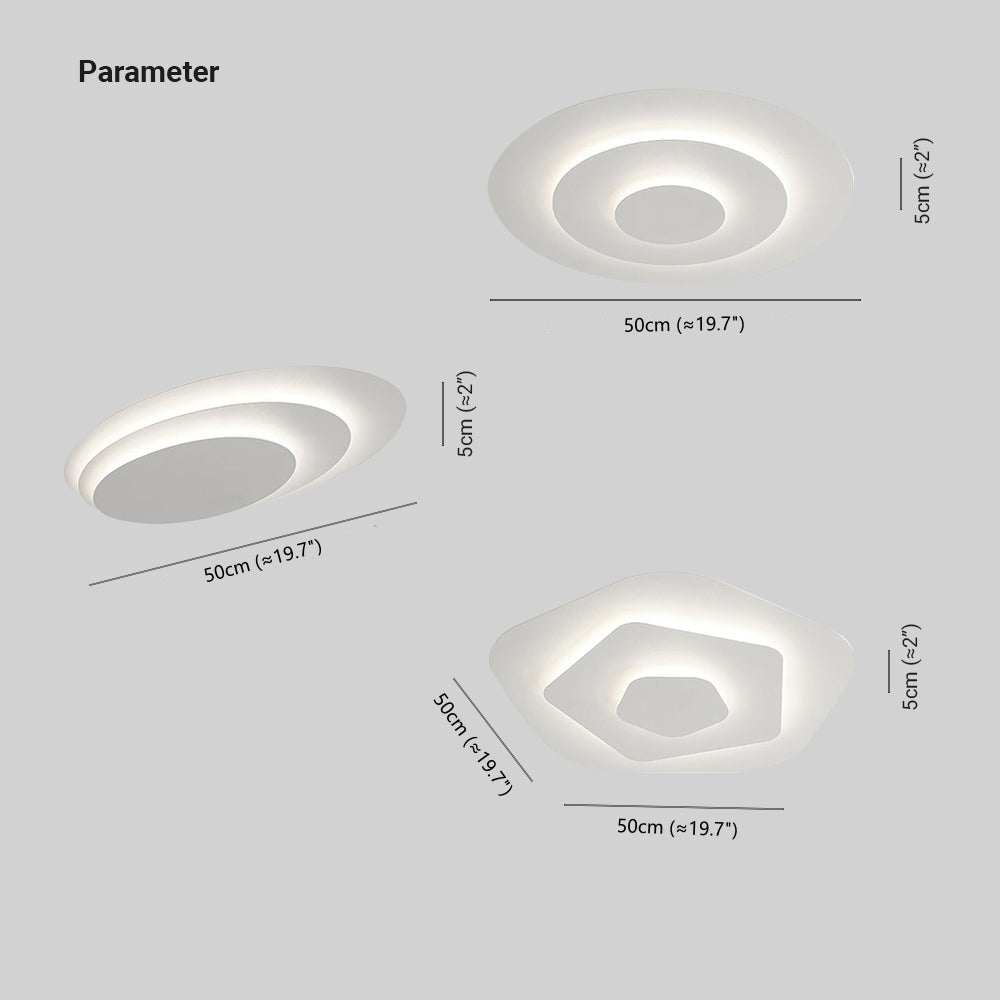 Arivode – Modern Round LED Ceiling Light White 50cm