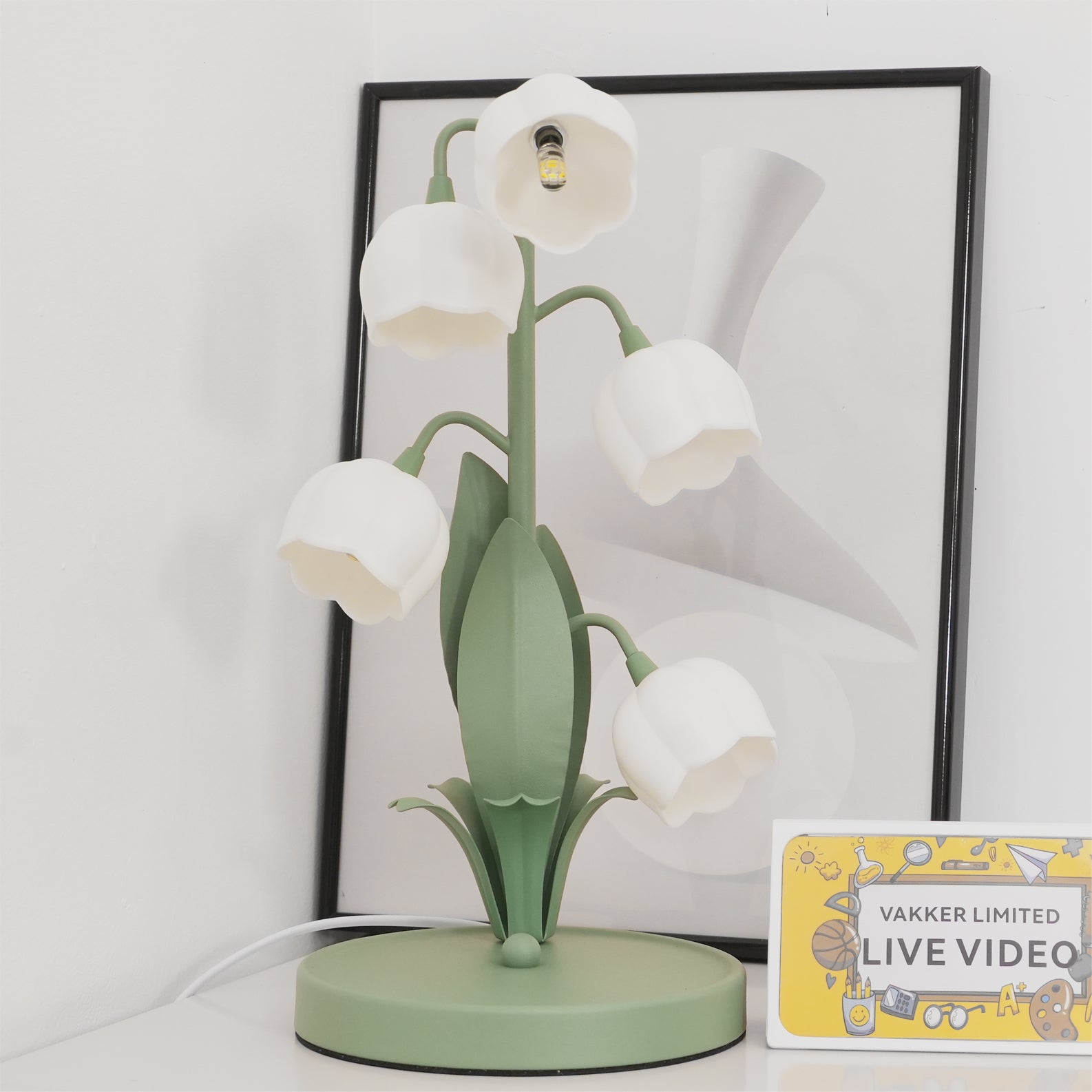 Liliane - Bell Orchid Nordic Iron Glass Flower Table Light