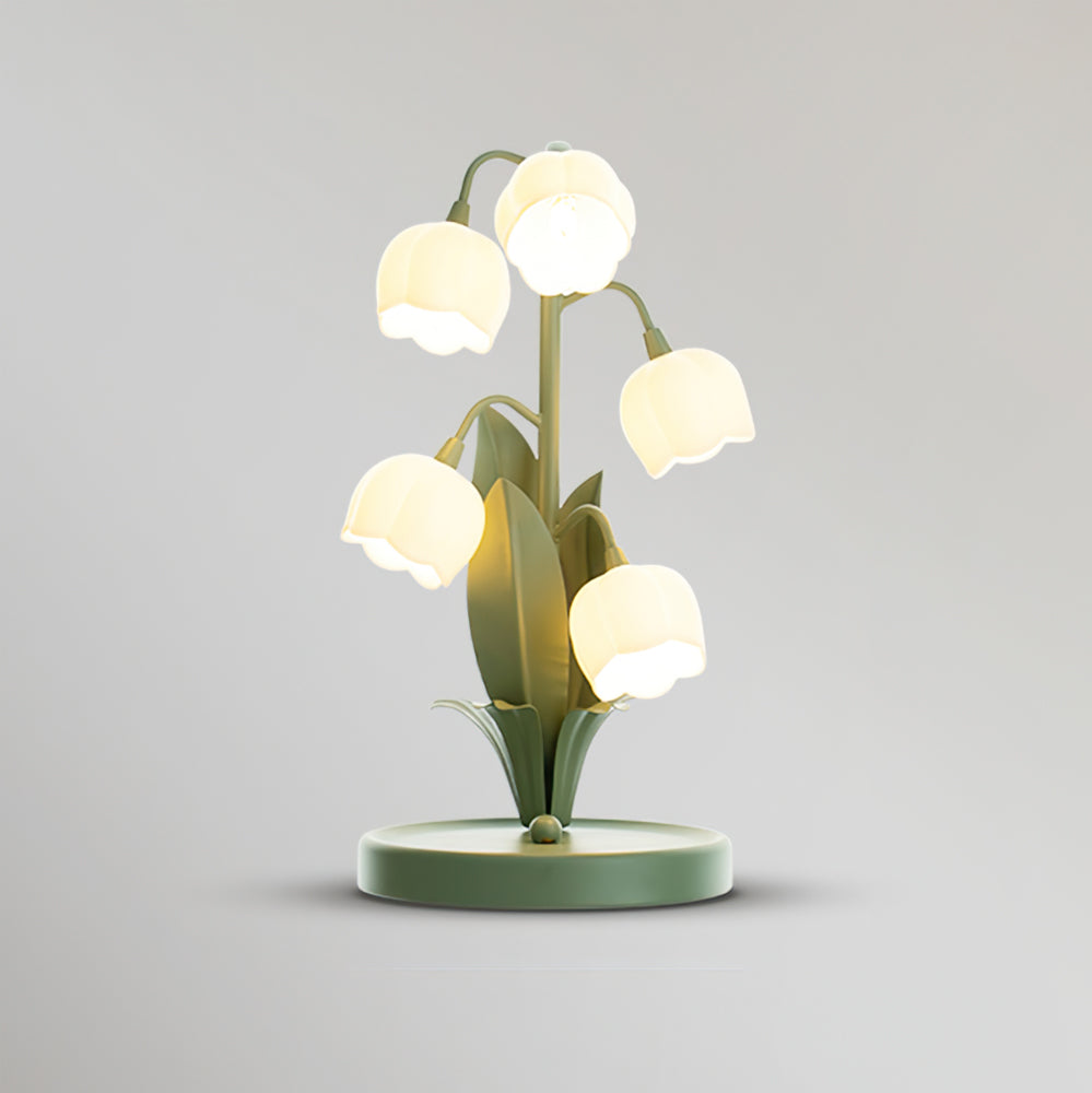 Liliane - Bell Orchid Nordic Iron Glass Flower Table Light