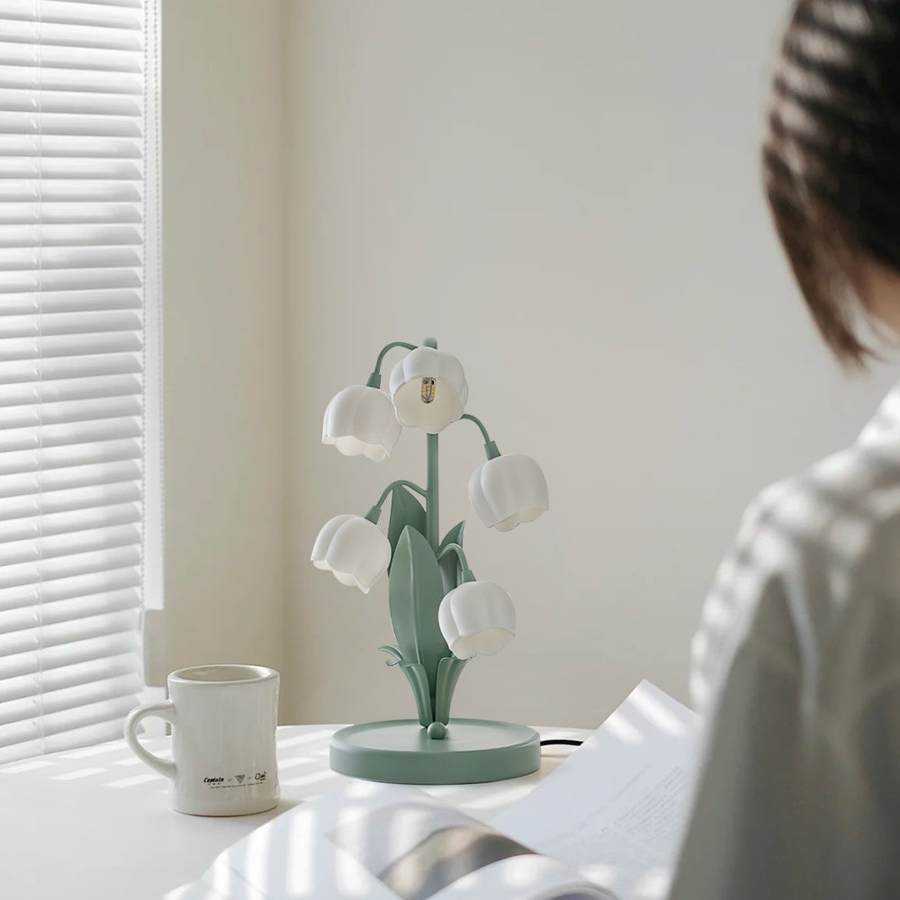 Liliane - Bell Orchid Nordic Iron Glass Flower Table Light