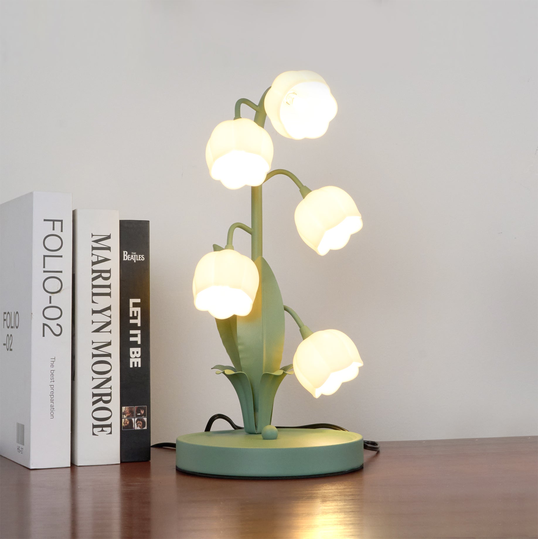 Liliane - Bell Orchid Nordic Iron Glass Flower Table Light