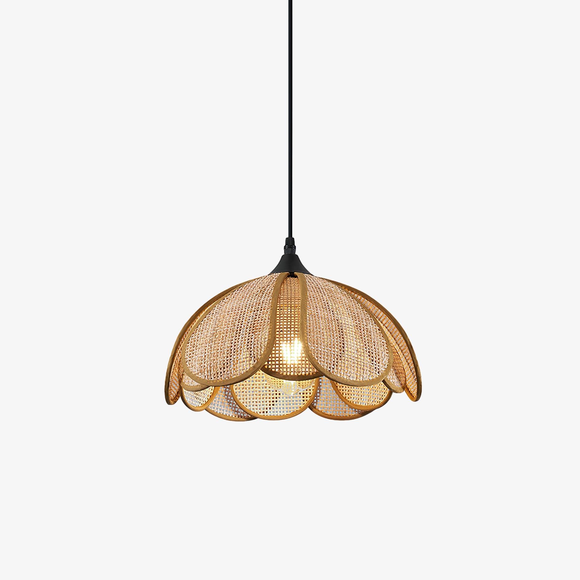 Eurvion - Rattan szövet függeszték lámpa