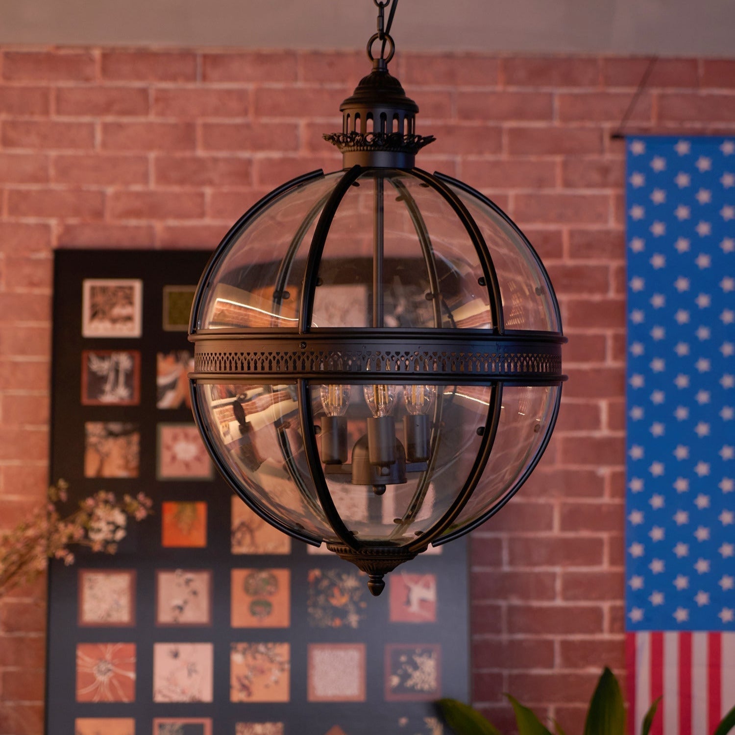 Vnora - Vintage Glass Pendant Light