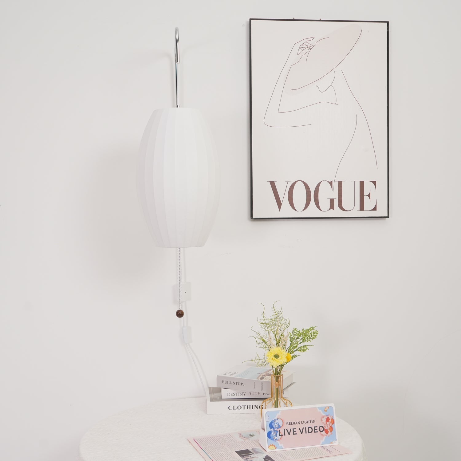 Norvane – nástěnná lampa z ořechového dřeva a kovu ve stylu poloviny století, E26 E27, vnitřní osvětlení