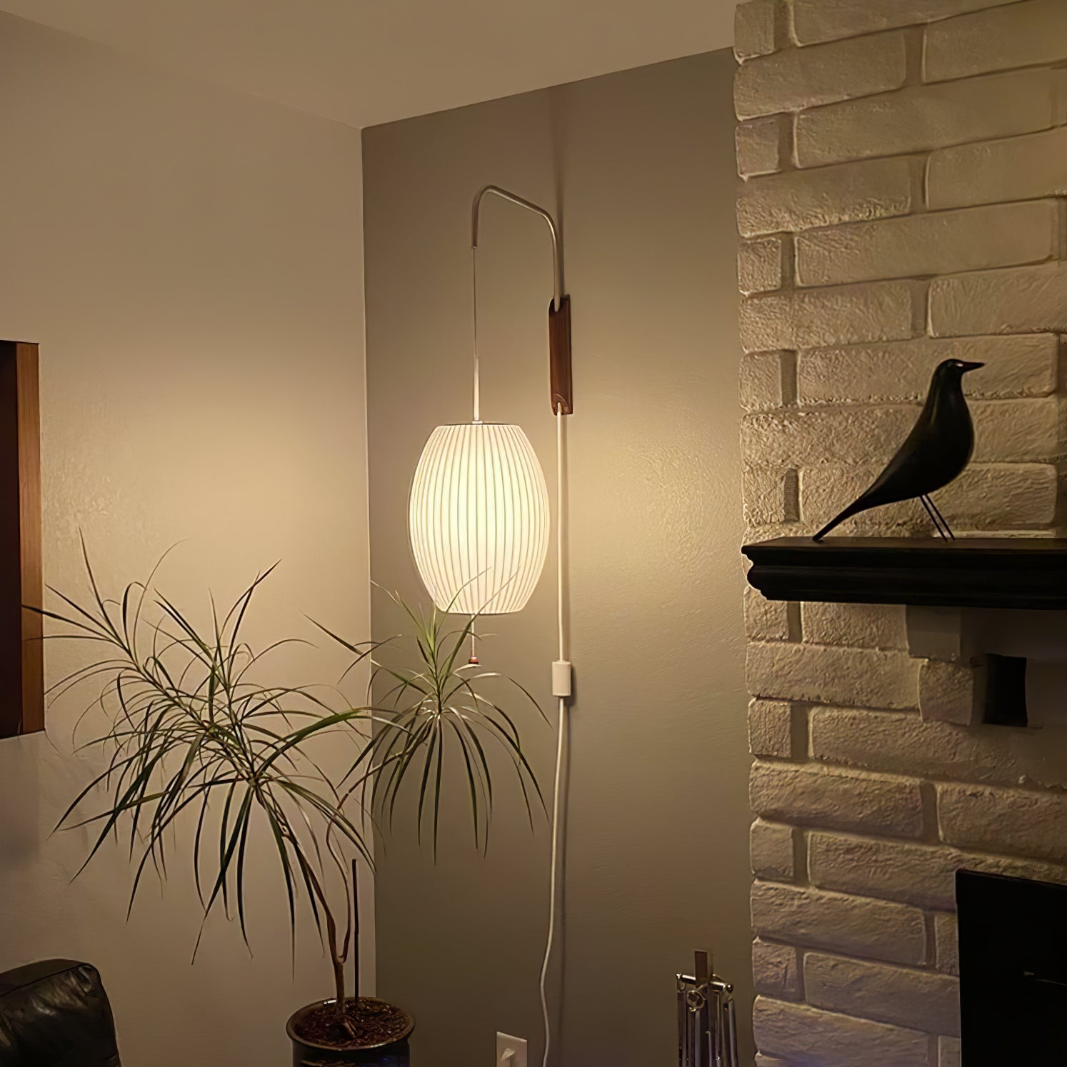 Norvane – nástěnná lampa z ořechového dřeva a kovu ve stylu poloviny století, E26 E27, vnitřní osvětlení