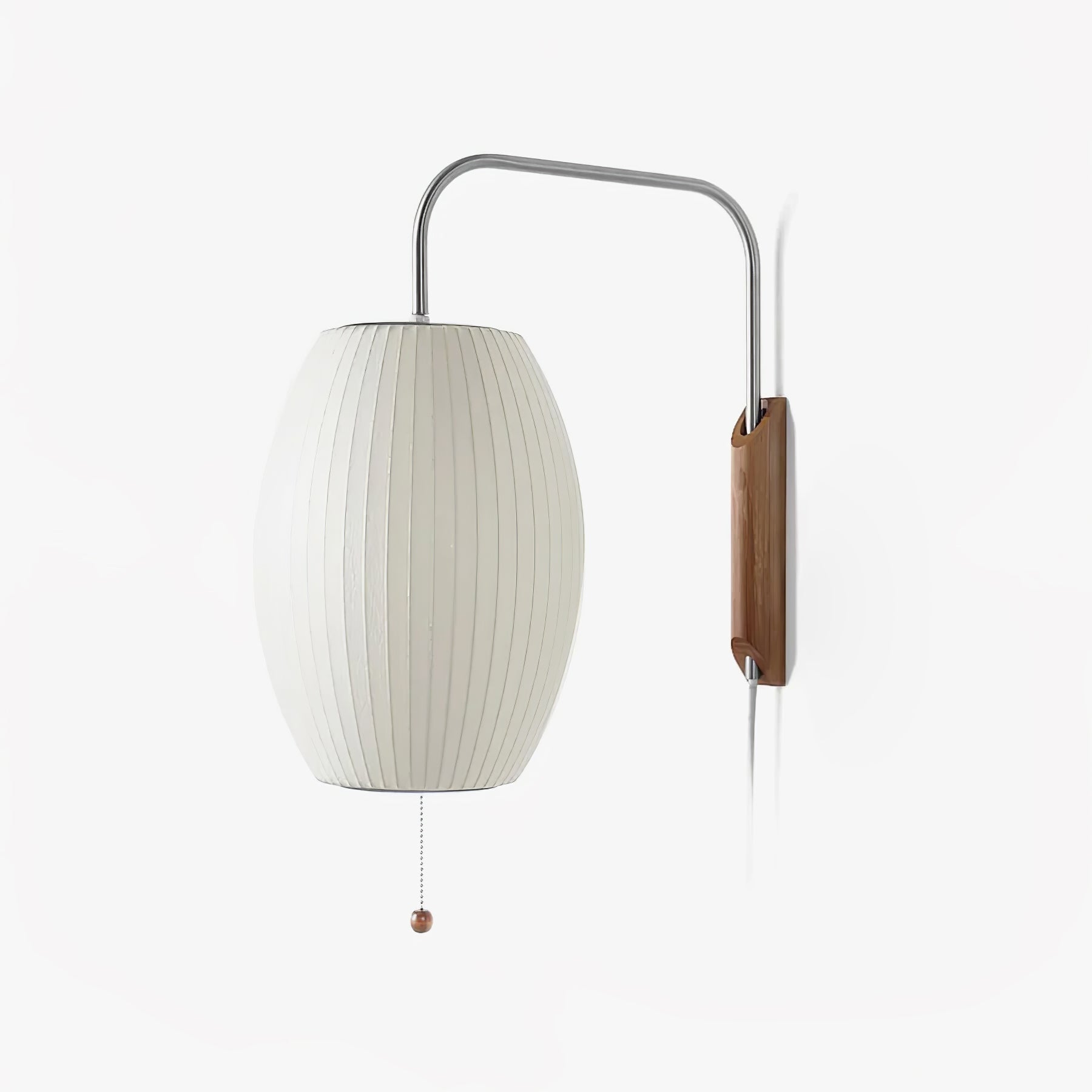 Norvane – nástěnná lampa z ořechového dřeva a kovu ve stylu poloviny století, E26 E27, vnitřní osvětlení