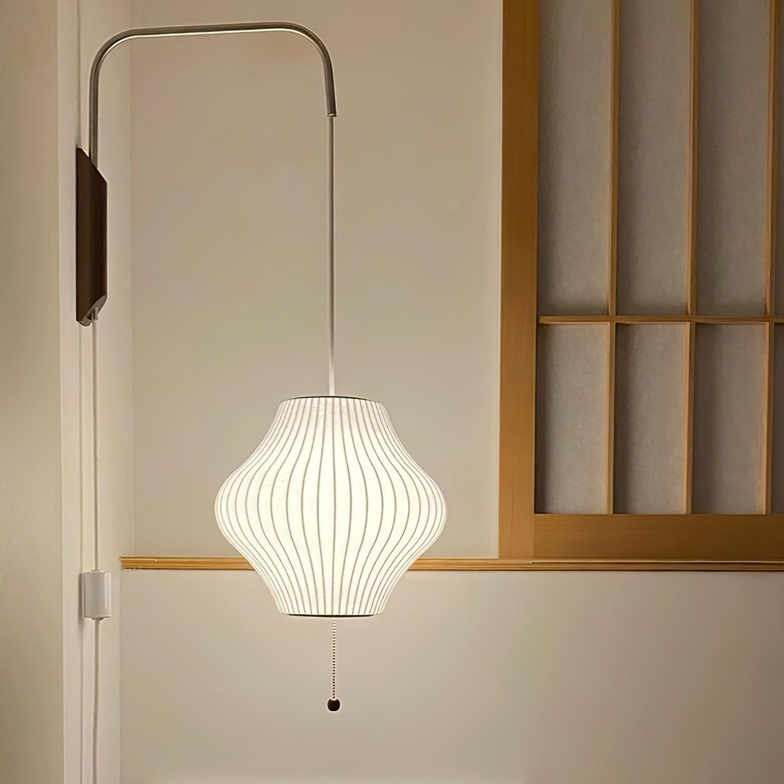 Norvane – nástěnná lampa z ořechového dřeva a kovu ve stylu poloviny století, E26 E27, vnitřní osvětlení