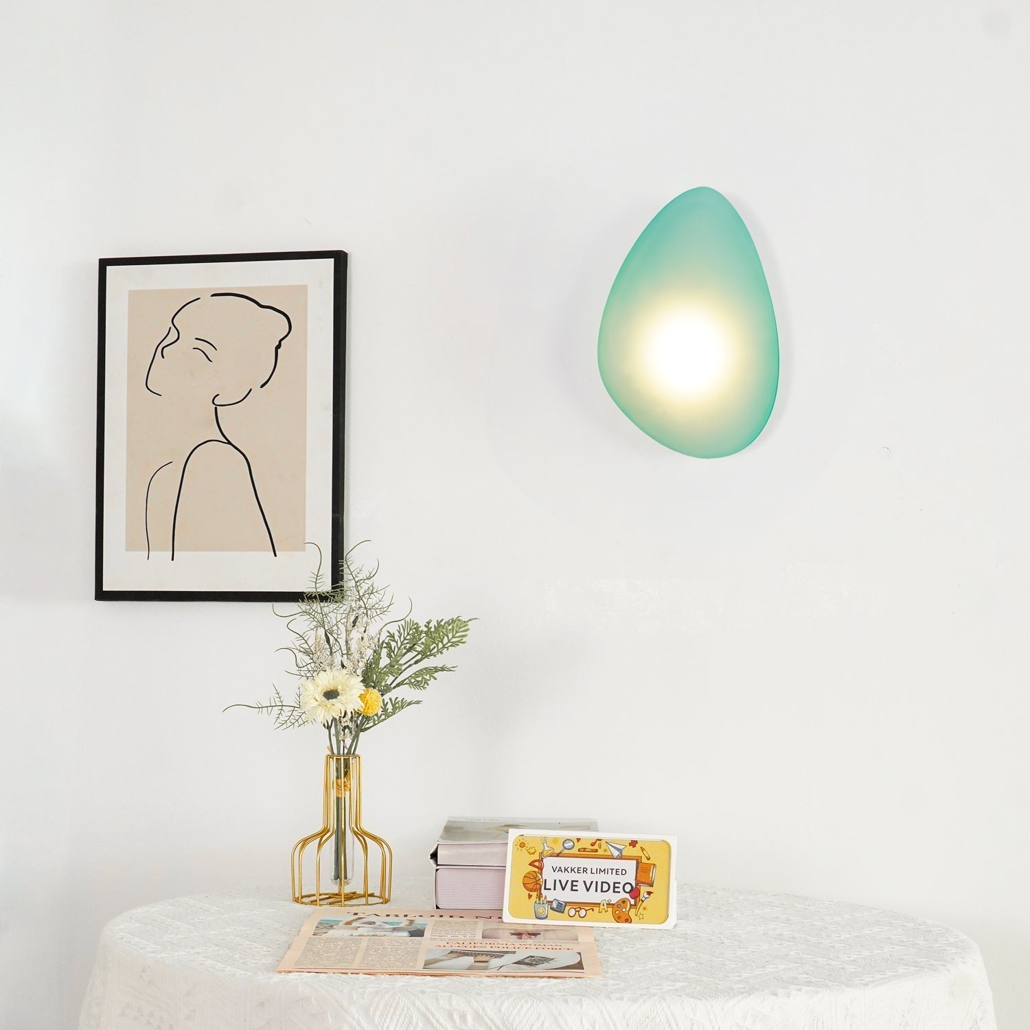 Cameron – Lampă de perete cu LED și abajur oval