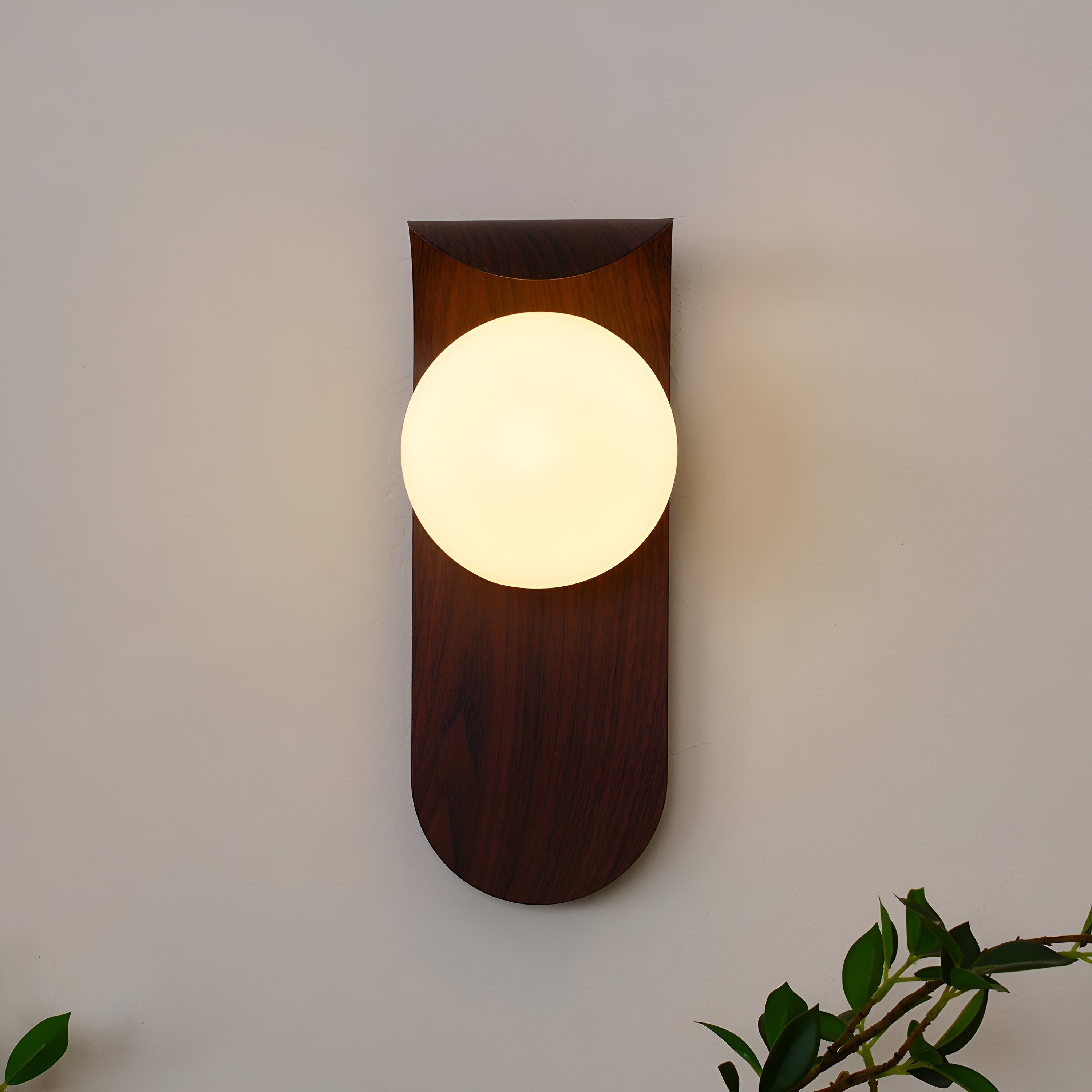 Veyrona – Applique murale en fer et bois minimaliste nordique avec éclairage LED