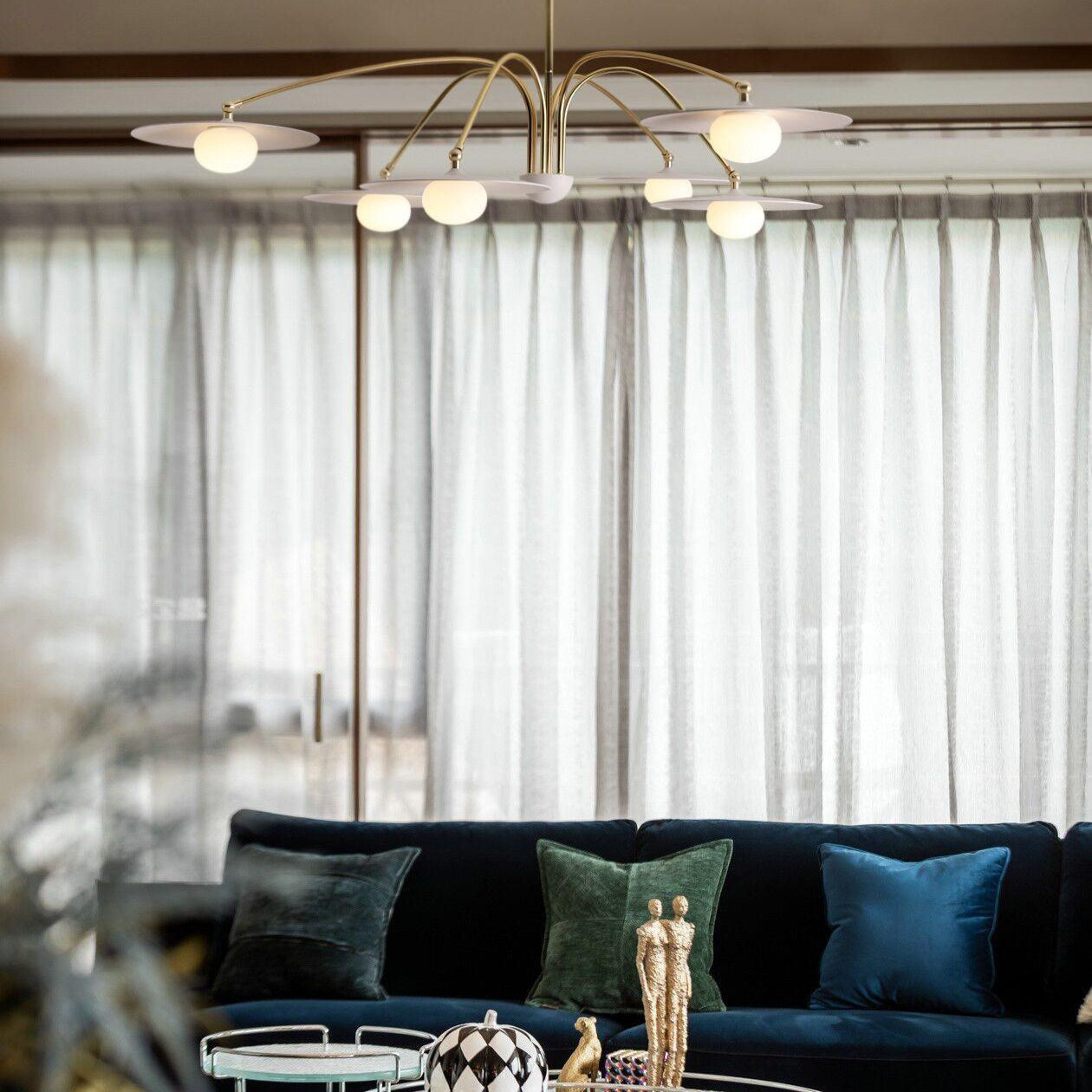 Decavelle - lustr z uměleckého skla a kovu ve stylu art deco