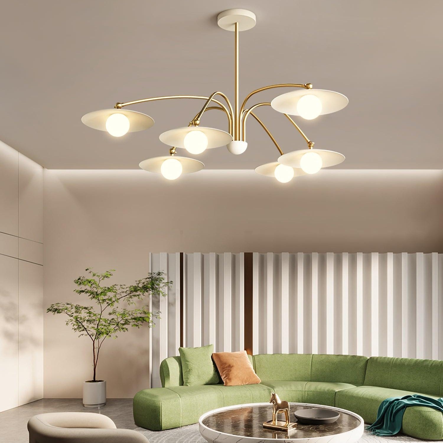 Decavelle - lustr z uměleckého skla a kovu ve stylu art deco