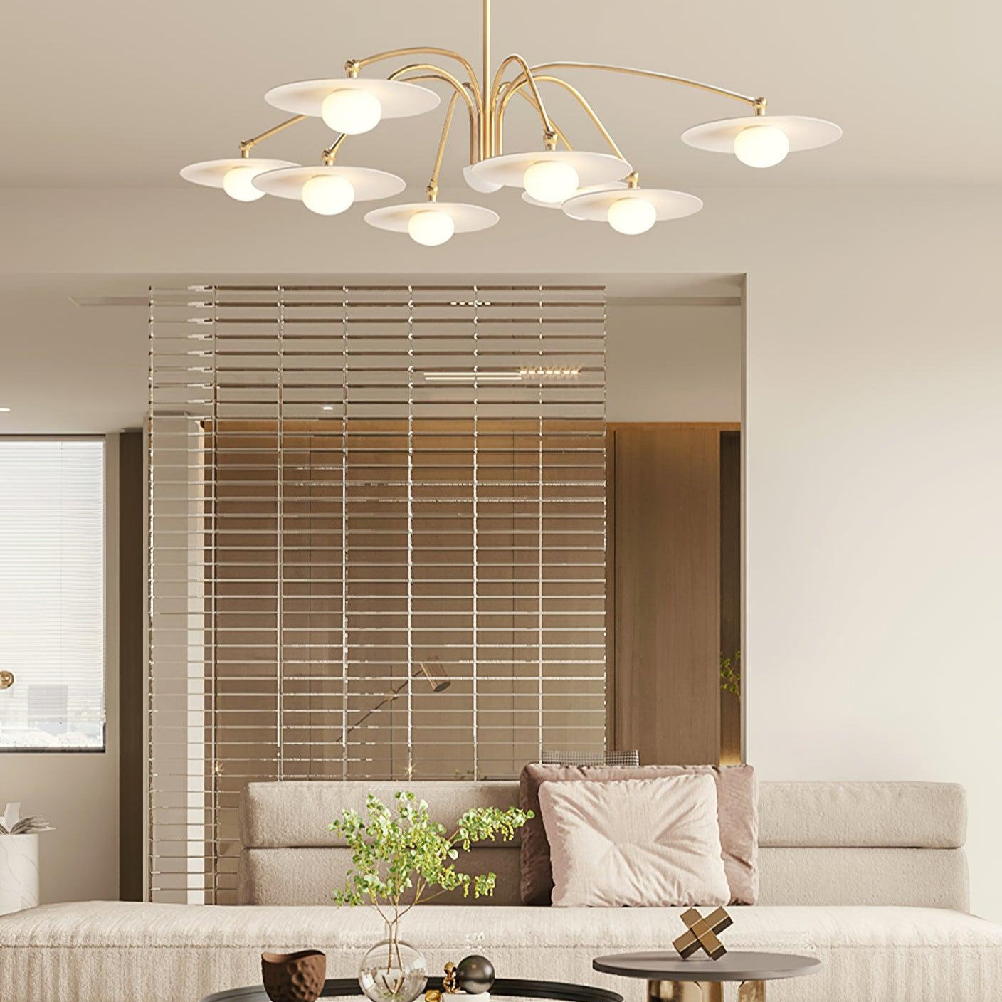 Decavelle - lustr z uměleckého skla a kovu ve stylu art deco