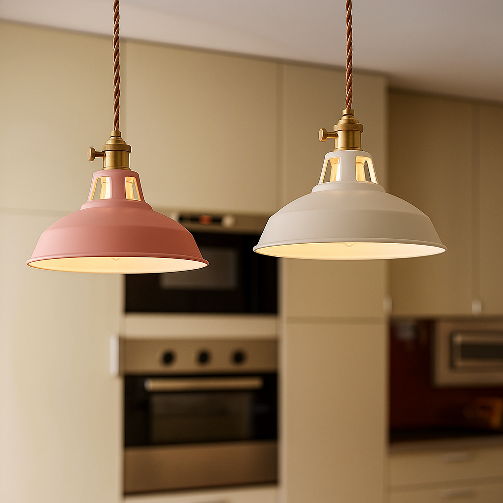 Vindos – Suspension industrielle en métal dôme LED 1 lumière