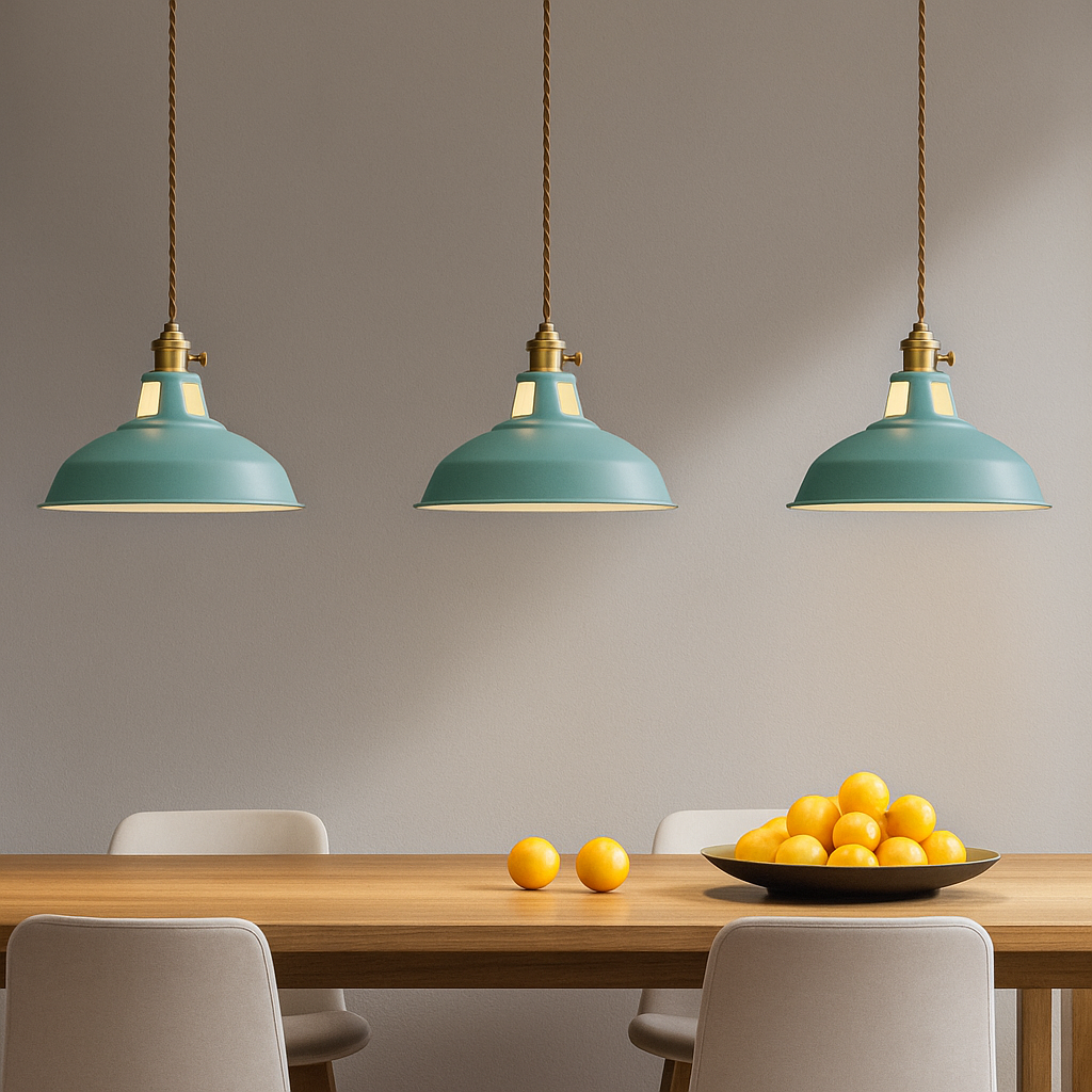 Vindos – Suspension industrielle en métal dôme LED 1 lumière