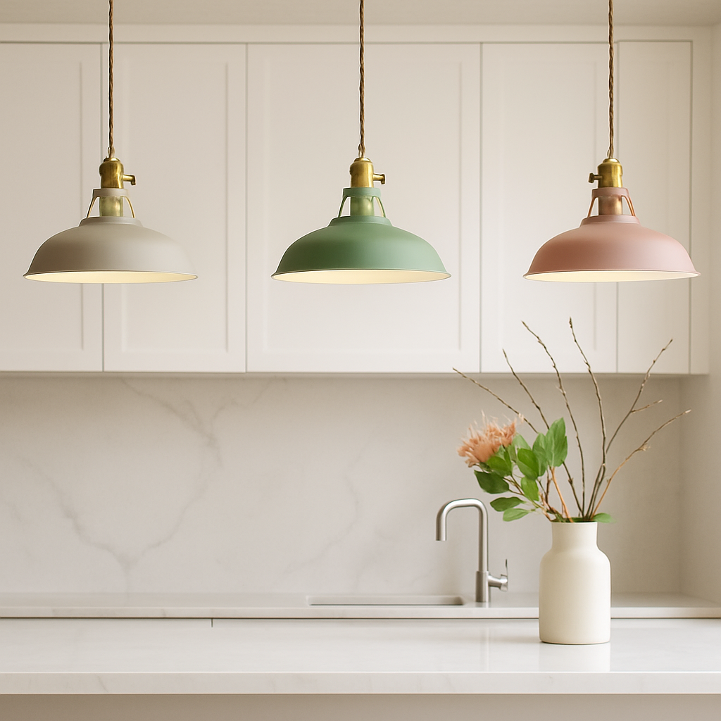 Vindos – Suspension industrielle en métal dôme LED 1 lumière