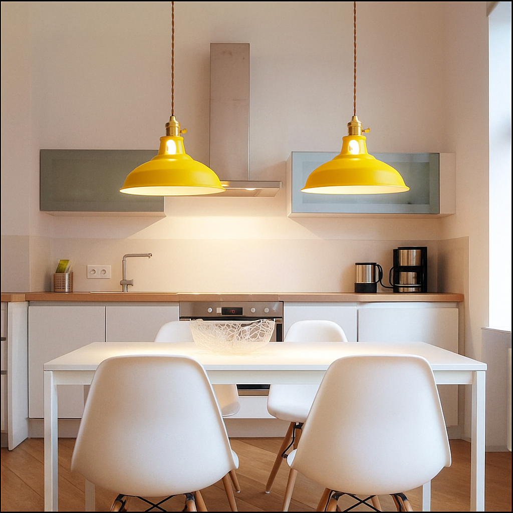 Vindos – Suspension industrielle en métal dôme LED 1 lumière