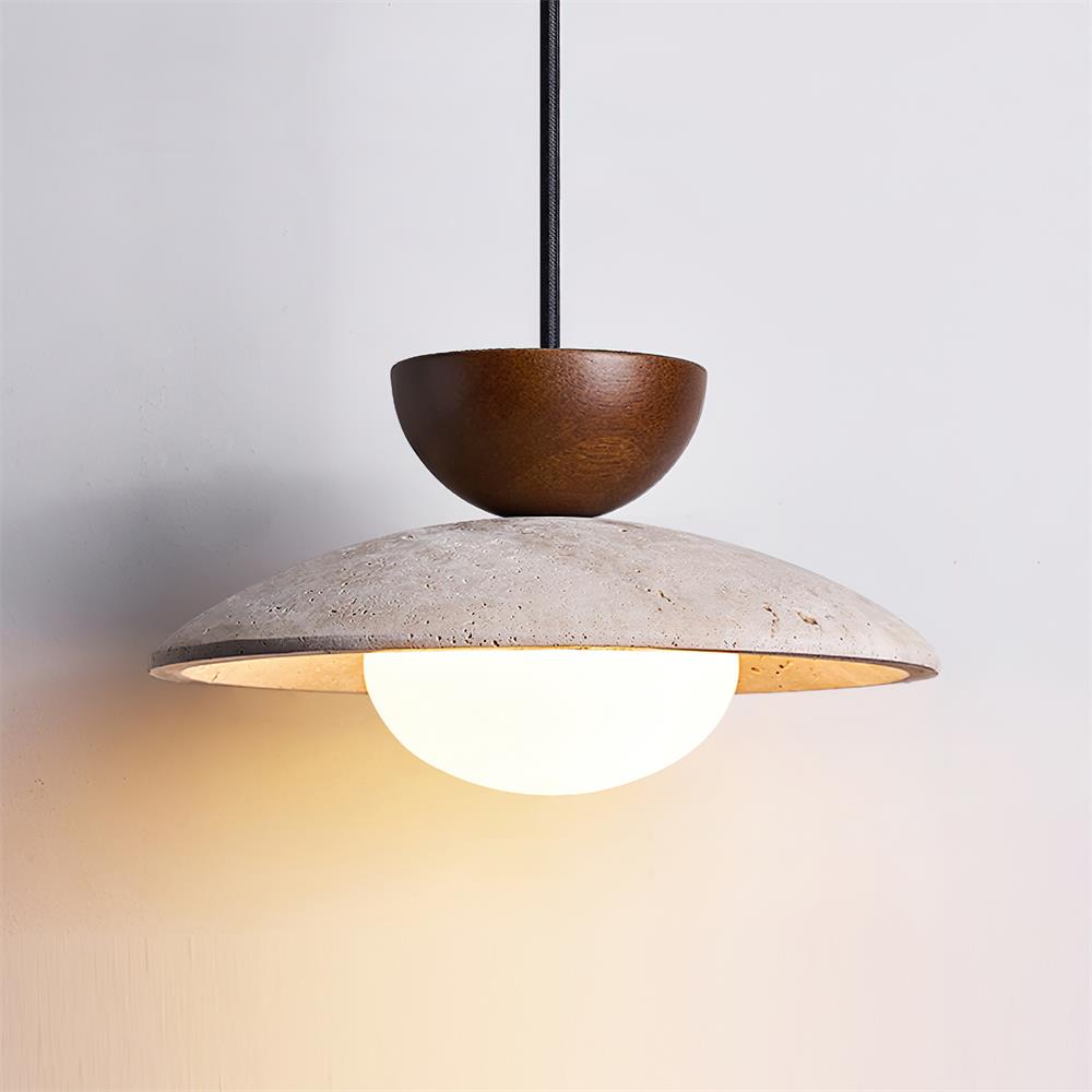 Clavelle - Suspension en travertin