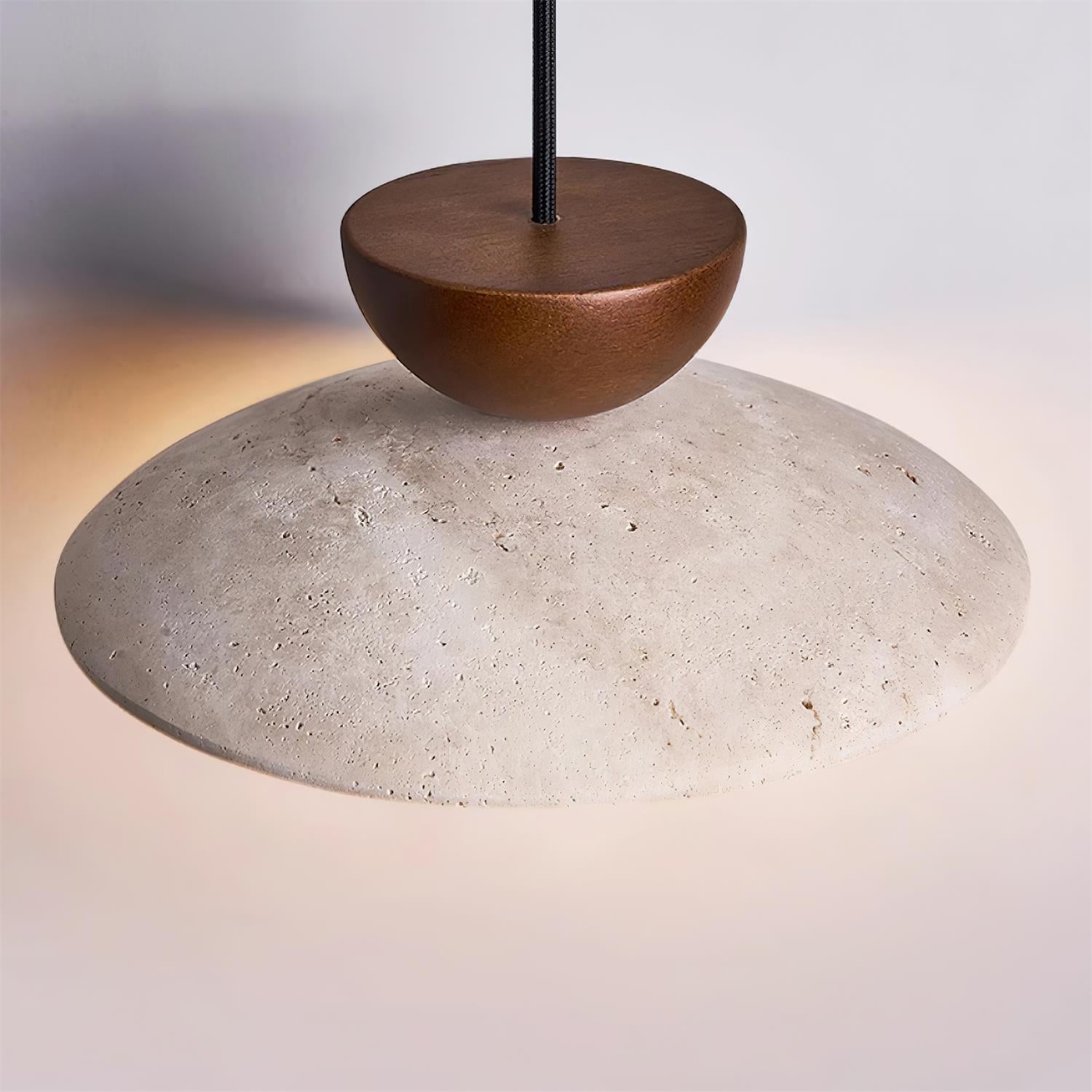 Clavelle - Lámpara colgante de travertino